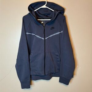Nike Tech Windrunner Mens Full Zip Blue Performance Fleece Sweatshirt Jacket XXL